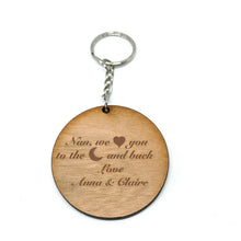 Load image into Gallery viewer, Nan We Love You To the Moon And Back Keyring
