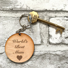 Load image into Gallery viewer, World&#39;s Best Mum Round Keyring Mother&#39;s Day Present Birthday Gift For Mum
