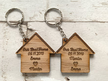 Load image into Gallery viewer, Set of 2 Our First/New Home Keyrings
