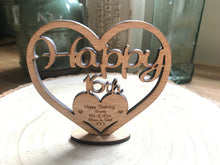 Load image into Gallery viewer, Freestanding Personalised Birthday Wooden Heart
