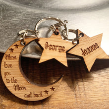 Load image into Gallery viewer, Love You To The Moon And Back Keyring
