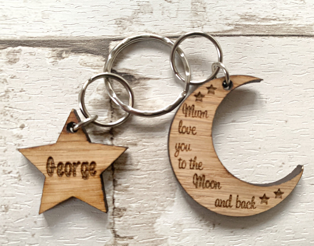Love You To The Moon And Back Keyring