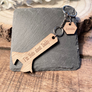 Spanner and Nuts Keyring - I'm Nuts About Daddy