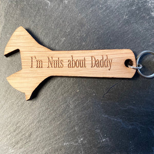 Spanner and Nuts Keyring - I'm Nuts About Daddy
