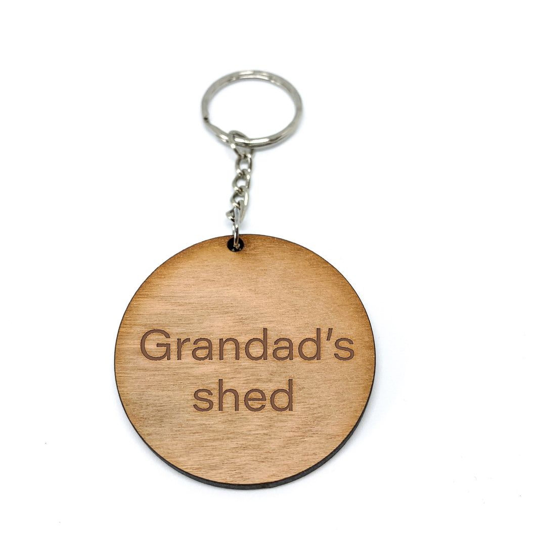 Grandad's Shed Keyring