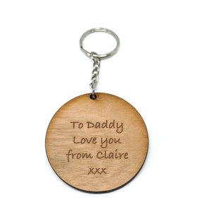 To Daddy, Love you Personalised Keyring