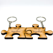 Load image into Gallery viewer, Jigsaw Keyrings Set of 2 - We Fit Together
