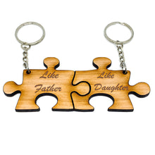 Load image into Gallery viewer, Jigsaw Keyrings Set of 2 Like Father Like Daughter
