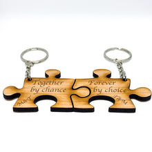 Load image into Gallery viewer, Together By Chance Forever by Choice Keyrings Set of 2
