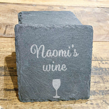Load image into Gallery viewer, Slate Coaster Wine Glass
