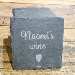 Slate Coaster Wine Glass