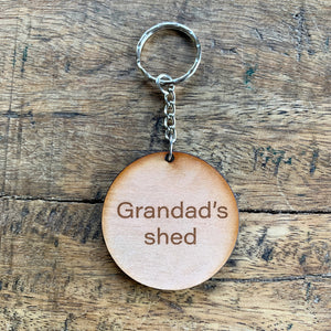 Grandad's Shed Keyring