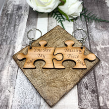 Load image into Gallery viewer, You Are My Missing Piece Jigsaw Keyrings Set of 2
