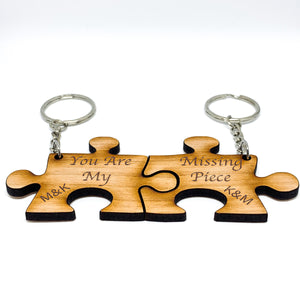 You Are My Missing Piece Jigsaw Keyrings Set of 2