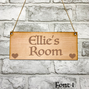 Personalised Wall/Bedroom Door Sign