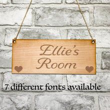 Load image into Gallery viewer, Personalised Wall/Bedroom Door Sign
