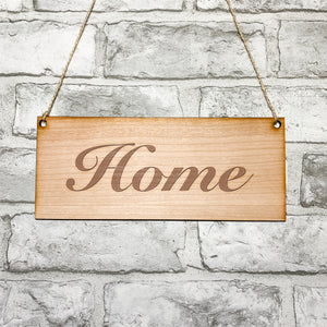 Wooden Home Sign