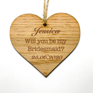 Bridal Party Hanging Heart