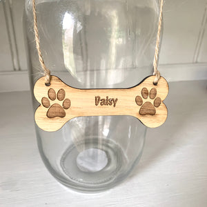 Personalised Dog Sign With Or Without Holes, Sizes from 10cm to 30cm,  Dog Treat Label, Dog Bed Sign, Pet Treats, Dog Lover, Dog Paw