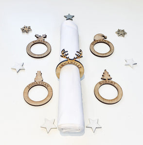 Personalised Christmas Napkin Rings