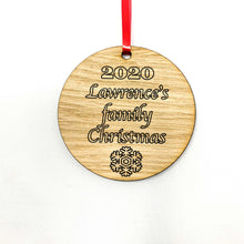 Load image into Gallery viewer, Personalised Christmas Bauble With Family Name
