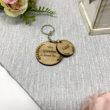 Load image into Gallery viewer, Personalised Grandma/Nan Keyring &#39;This Grandma is loved by....&#39;  With Tags Engraved With Grandchildren&#39;s Names/Nan Present/Nanny Gift
