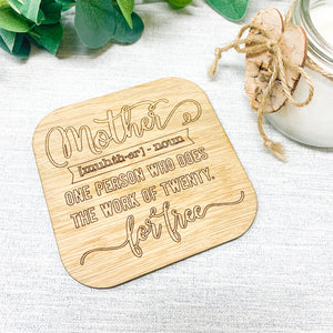 Wooden Coaster For Mum