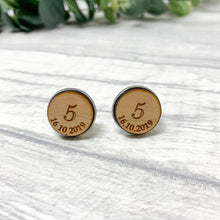 Load image into Gallery viewer, 5th Wedding Anniversary Cufflinks Engraved
