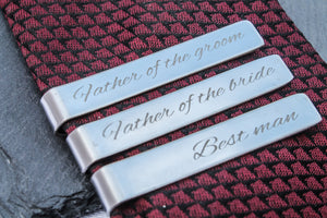 Groomsmen Tie Clip With Initials Engraved On Back