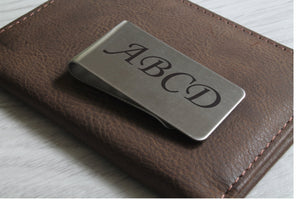 Personalised Money Clip Engraved With Initials