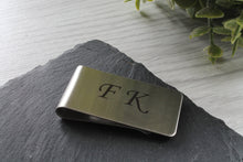 Load image into Gallery viewer, Personalised Money Clip Engraved With Initials
