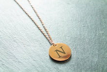 Load image into Gallery viewer, Personalised Necklace Engraved With Initial - Stainless Steel
