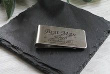 Load image into Gallery viewer, Personalised Engraved Money Clip Groomsmen Gift/Wedding Party Gift
