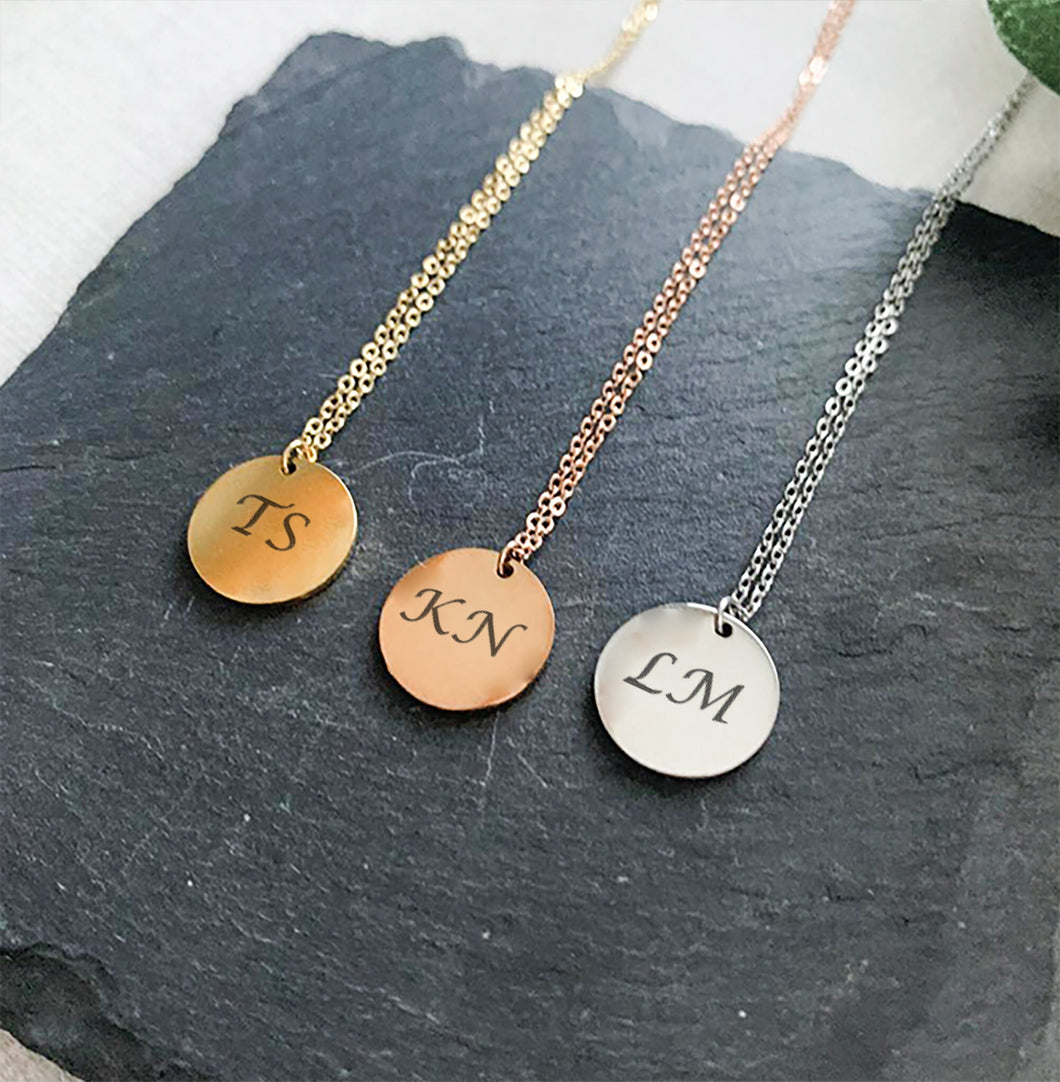 Pendant Necklace With Initials