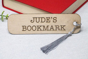Personalised Engraved Wooden Bookmark With Tassels - Gift for Friend, Partner, Booklover, Boyfriend, Girlfriend