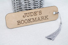 Load image into Gallery viewer, Personalised Engraved Wooden Bookmark With Tassels - Gift for Friend, Partner, Booklover, Boyfriend, Girlfriend
