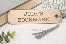 Load image into Gallery viewer, Personalised Engraved Wooden Bookmark With Tassels - Gift for Friend, Partner, Booklover, Boyfriend, Girlfriend
