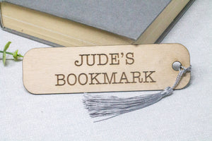 Personalised Engraved Wooden Bookmark With Tassels - Gift for Friend, Partner, Booklover, Boyfriend, Girlfriend