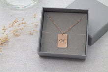 Load image into Gallery viewer, Personalised Necklace Engraved With Initial- Bridemaid Gift, Engraved Jewellery, Mother&#39;s Day Gift, Gift Box
