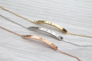 Personalised Bracelet Initial Engraved -  Gift for her, Bridemaid Present. Birthday Gift Idea