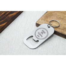 Load image into Gallery viewer, Personalised Bottle Opener Keyring - Birthday Age- Special Birthday Gift - Metal Engraved Keyring
