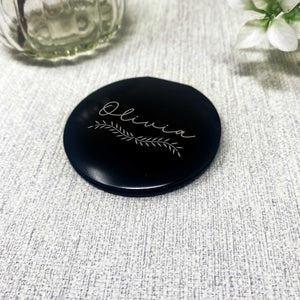 Personalised Compact Mirror With Name Engraved