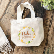 Load image into Gallery viewer, Easter Treat Canvas Tote Bag - Personalised Easter Egg Hunt Custom Name
