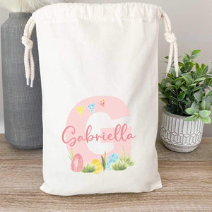 Personalised Easter Bag - Gift Bag for Easter Treats - Custom Name Bag - Easter Bunny