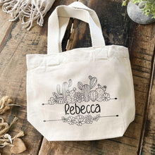 Load image into Gallery viewer, Cute Personalised Cactus Design Tote Bag - Canvas Cotton Tote
