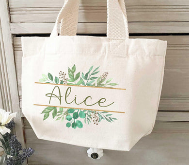 Custom Name Personalised Canvas Tote Bag - Bridesmaid Proposal Gift - Reusable Gift Bag