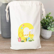 Load image into Gallery viewer, Personalised Easter Bag - Gift Bag for Easter Treats - Custom Name Bag - Easter Bunny
