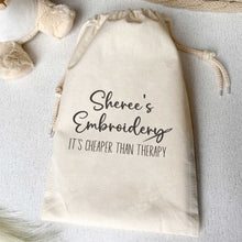 Load image into Gallery viewer, Personalised Craft Embroidery Name Bag - Craft Project Storage for Embroidery, Knitting, Sewing, Crochet, Cross Stitch
